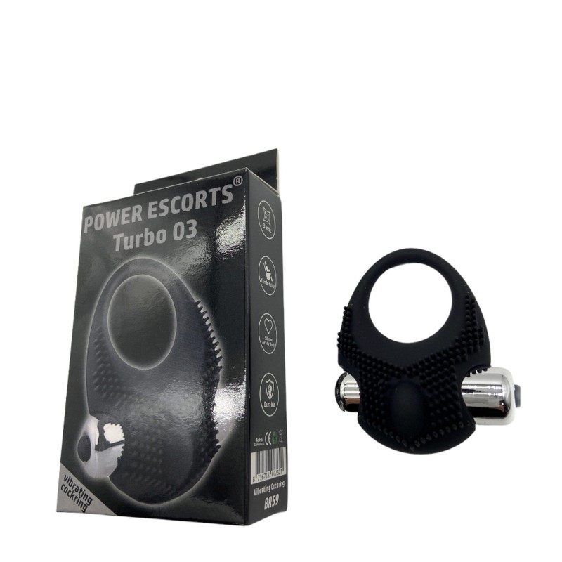 Turbo 03 black vibrating cockring